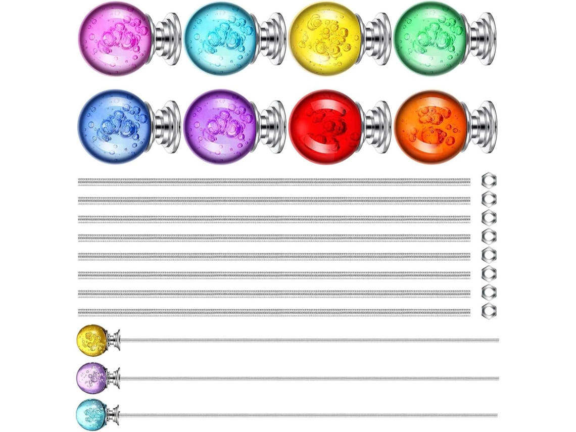 Conjunto De Estacas Decorativas Para Jardim Com Contas, Estacas Decorativas Para Jardim Com Um Toque De Fantasia