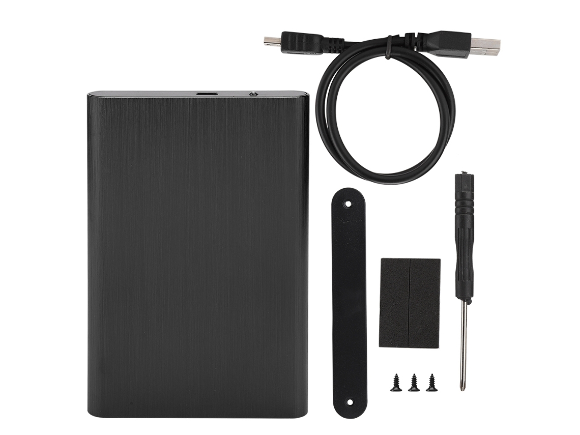 Aetheria caixa de Disco Rígido Móvel Usb2.0 Alumínio 2.5 Polegadas para Hdd/ssd Anti impacto Preto