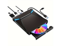 Unidade De Dvd Externa 5 In1 Multifuncional Usb3.0 Cd/dvd Player Gertiz