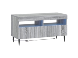 Vidaxl Gabinete De Tv Led Sonoma Cinzento Derivados De Madeira
