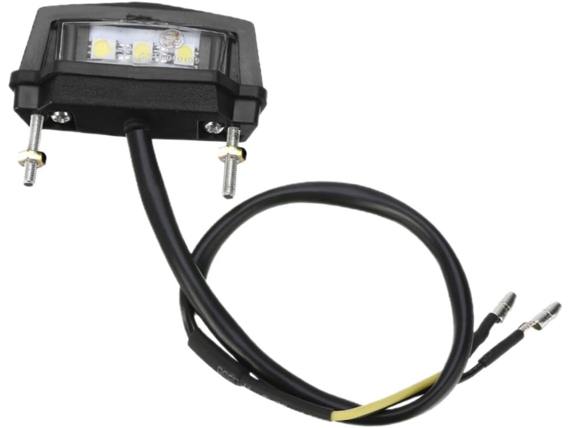 Luz De Led Para Placa De Carro, Plástico Preto, Fácil Instalação.