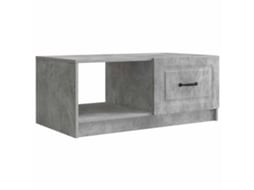 Mesa De Centro Cinzento Cimento 90 X 50 X 37 Cm