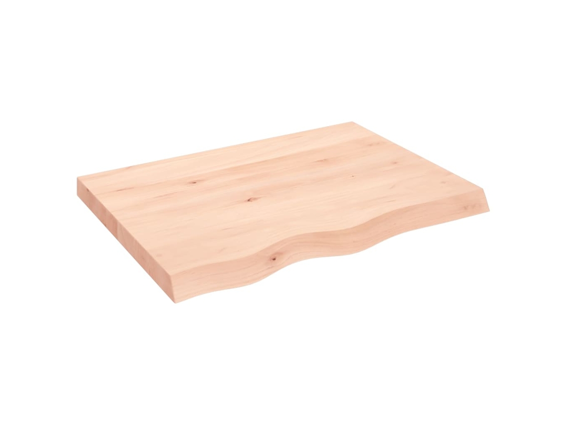 Prateleira de parede carvalho maciço não tratado VIDAXL (80x60x(2-6) cm)