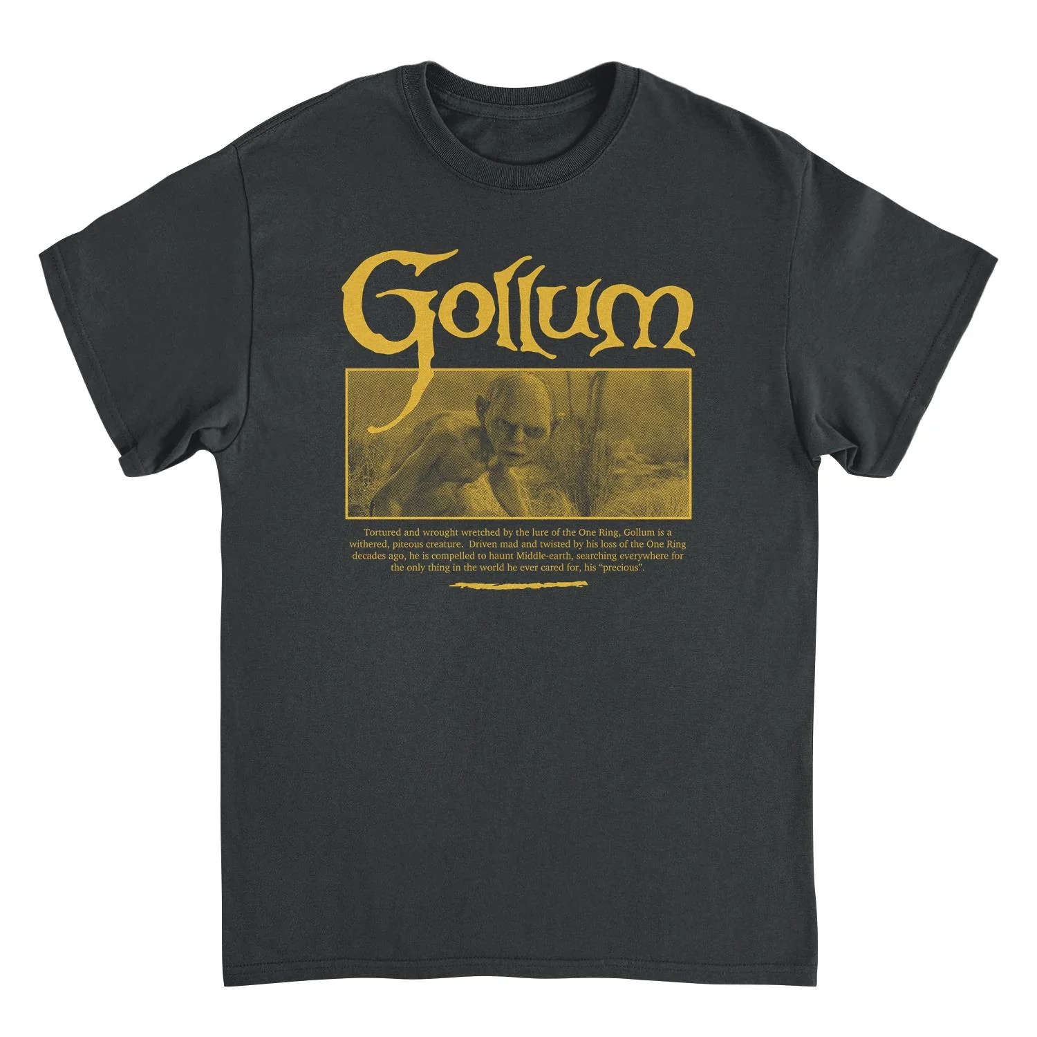 Rockinstone Lord Of The Rings Gollum Black T-shirt Size:xxxl