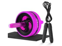Novo Rolo Abdominal 2 Em 1 E Corda De Pular Com Ruído Abdominal Aquaforge