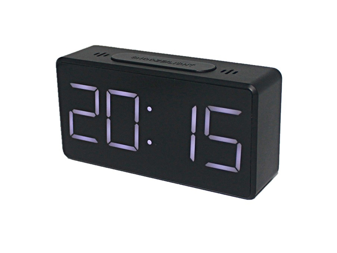 Mini Despertador Digital Pequeno para Operação Simples com Brilho Ajustável de Viagem