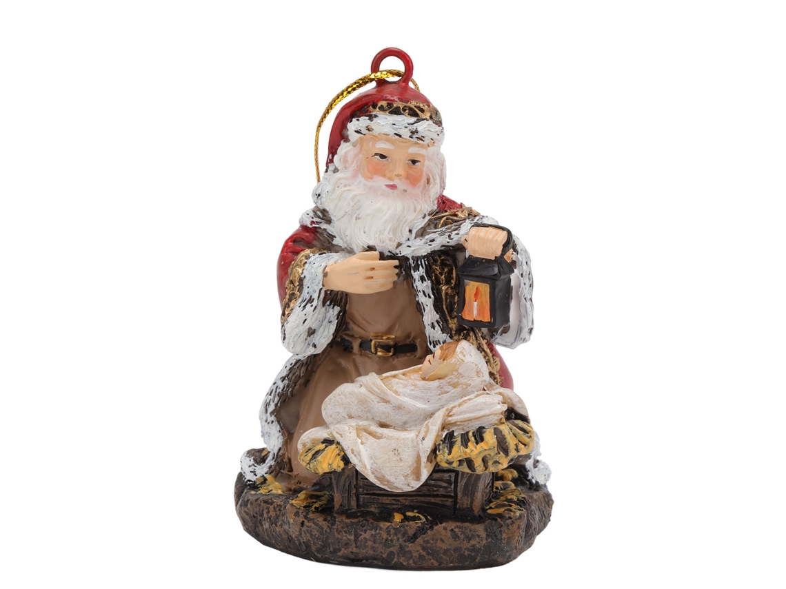 Estátua Velho Natal Diy Lanterna Ornamento Árvore Natal