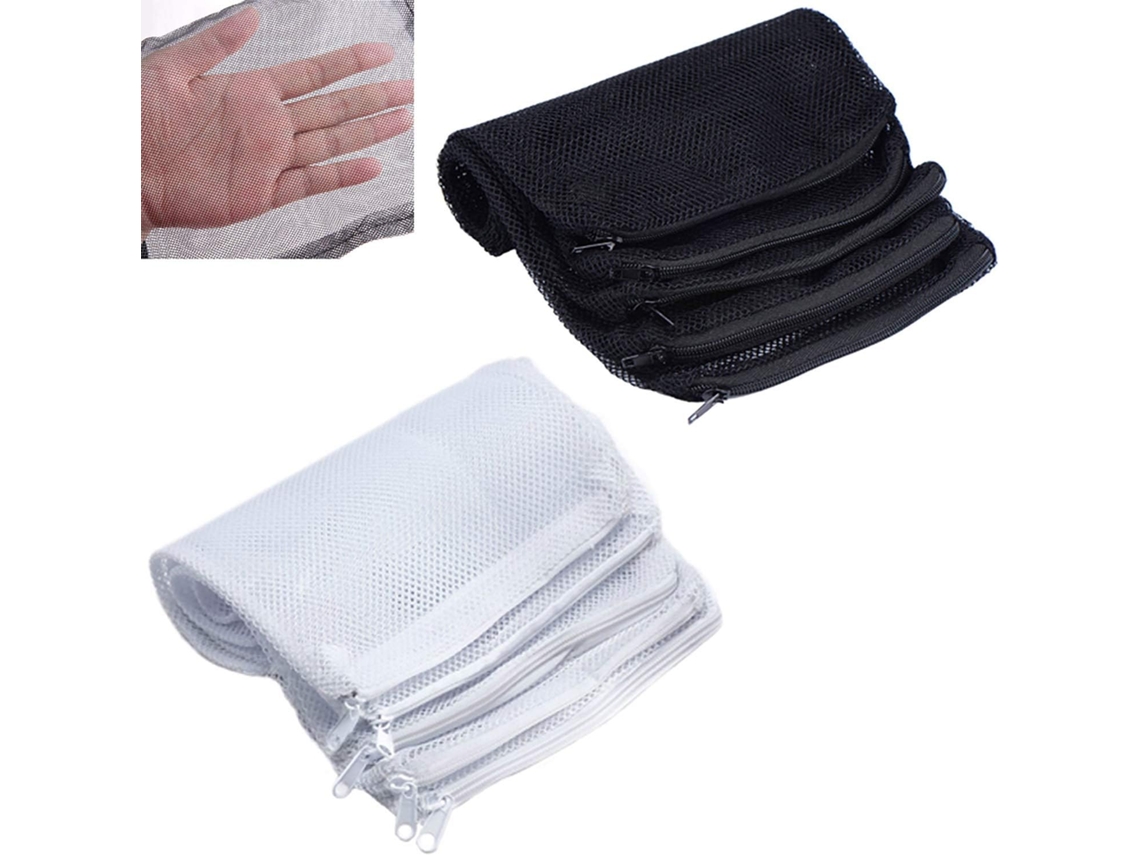 Conjunto de 20 sacos de malha filtrante para aquário, 15x20 cm BRILVIBERA (branco e preto)