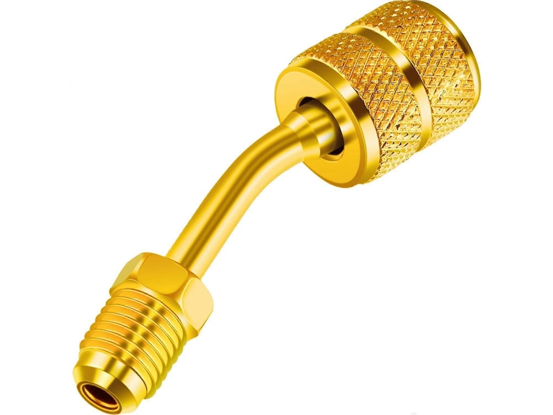 Adaptador De Porta De Carga E Vácuo R410a, Em Latão, Com Rosca Fêmea Sae 5/16 Polegadas E Macho 1/4 Polegadas, Para Sistemas Split