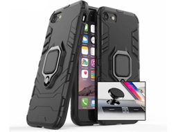 Kit Capa e Suporte Magnético iPhone SE 2020 Defender Preto