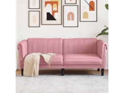 Vidaxl Sofá De 2 Lugares Veludo Rosa