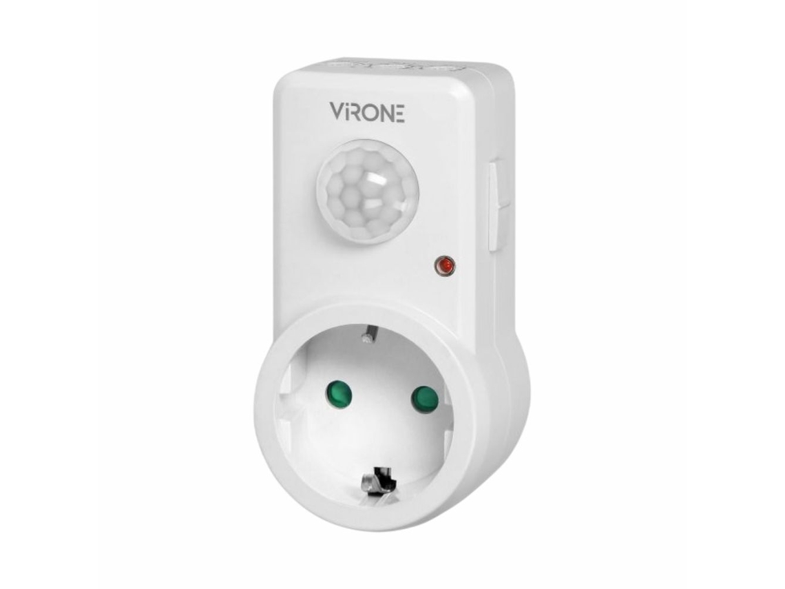 Ficha Elétrica Adaptadora 1x Schuko C/ Sensor Movimento VIRONE