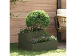 Vidaxl Vaso De Jardim Verde-azeitona 60 X 60 X 50 Cm