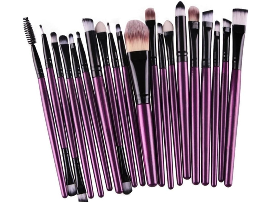 Conjunto De 20 Pincéis Para Maquiagem Dos Olhos, Pincéis Para Sombra, Cerdas Macias Para , Cabo Tubu Gokoco
