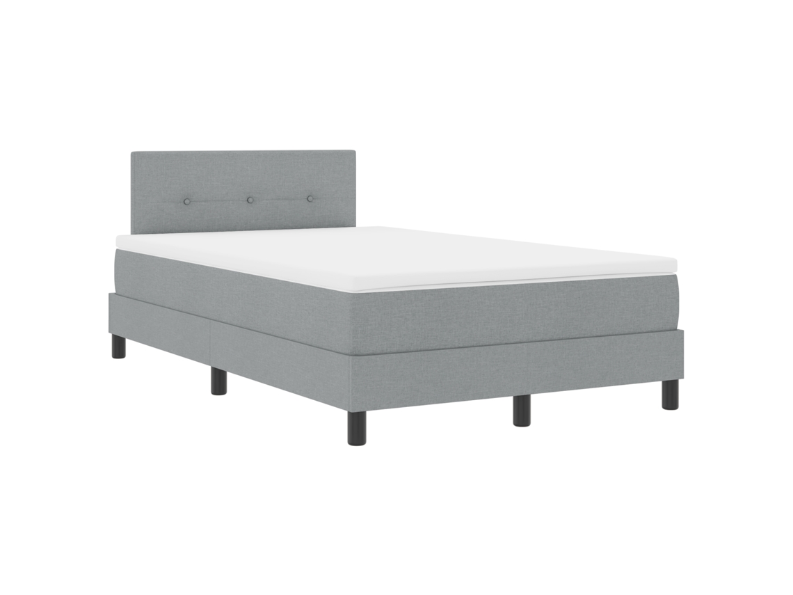Cama Bocom Colchão Cinza Claro Tecido Vidaxl Cinzento Fabric (120x200 Cm)