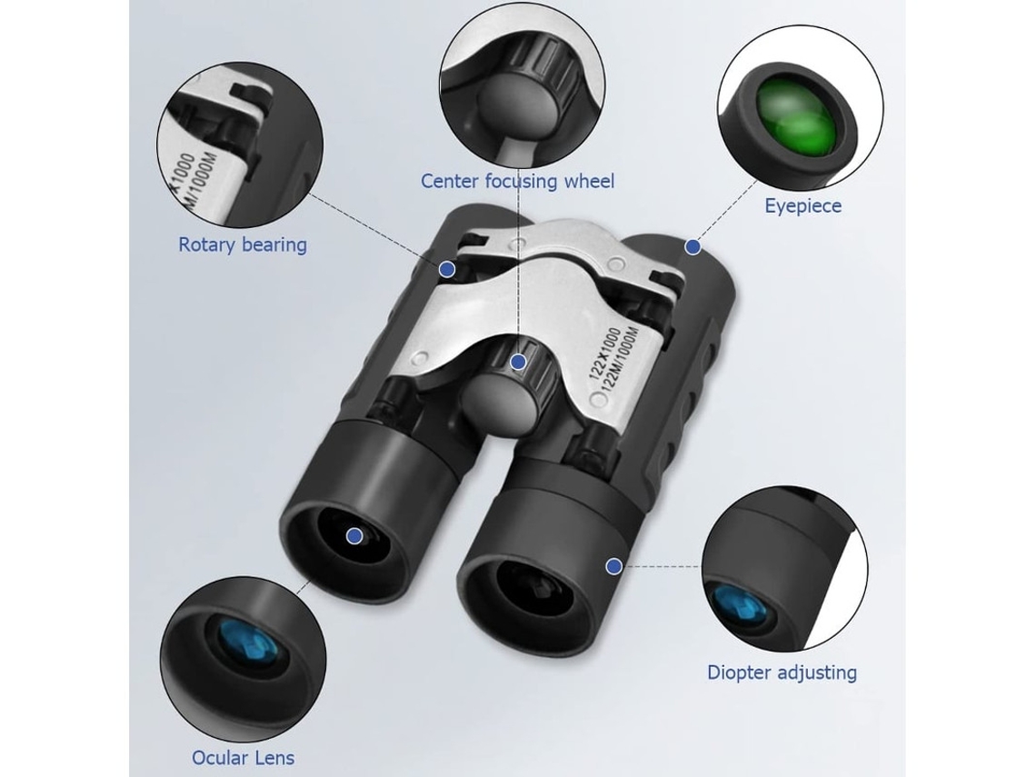 Binóculos Compactos Com Visão Nítida Com Pouca Luz Binóculo Ocular Grande Para Adultos E Crianças Binóculos De Foco Fácil De Alta Potência Bestvite