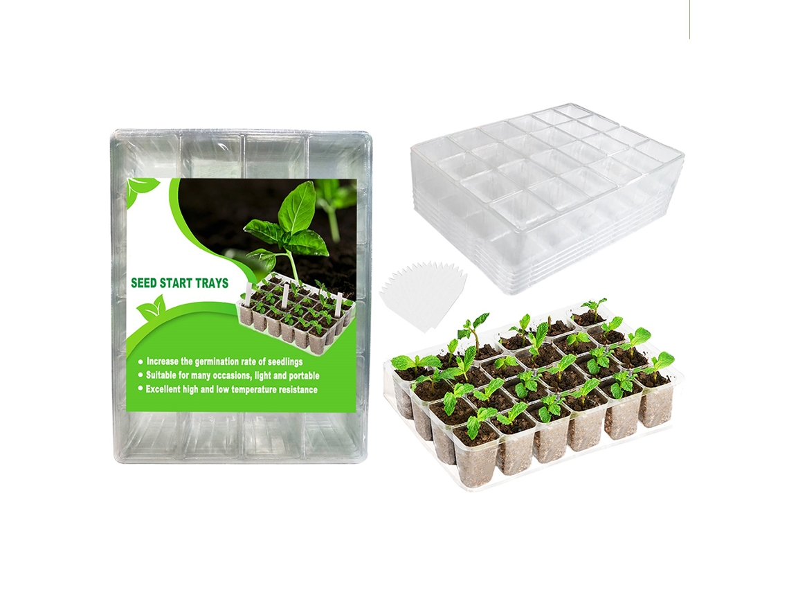 5pcs Bandejas Germinação 24 Compartimentos Plantas