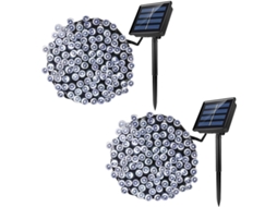 Luzes Solares de Jardim Led Brancas e Brilhantes SFUSHOS