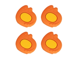 Mali protetor de Canto de Móveis Silicone Macio 4pcs Desenho Animado para Bebê Laranja
