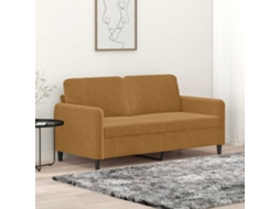 Vidaxl Sofá De 2 Lugares Veludo 140 Cm Castanho