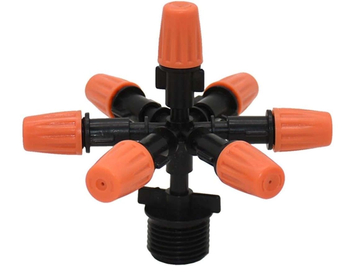Conector de Reparo Mangueira com Rosca Macho 1/2 3/4 para Aspersor Névoa Água, 7 Vias, À Prova Fogo,