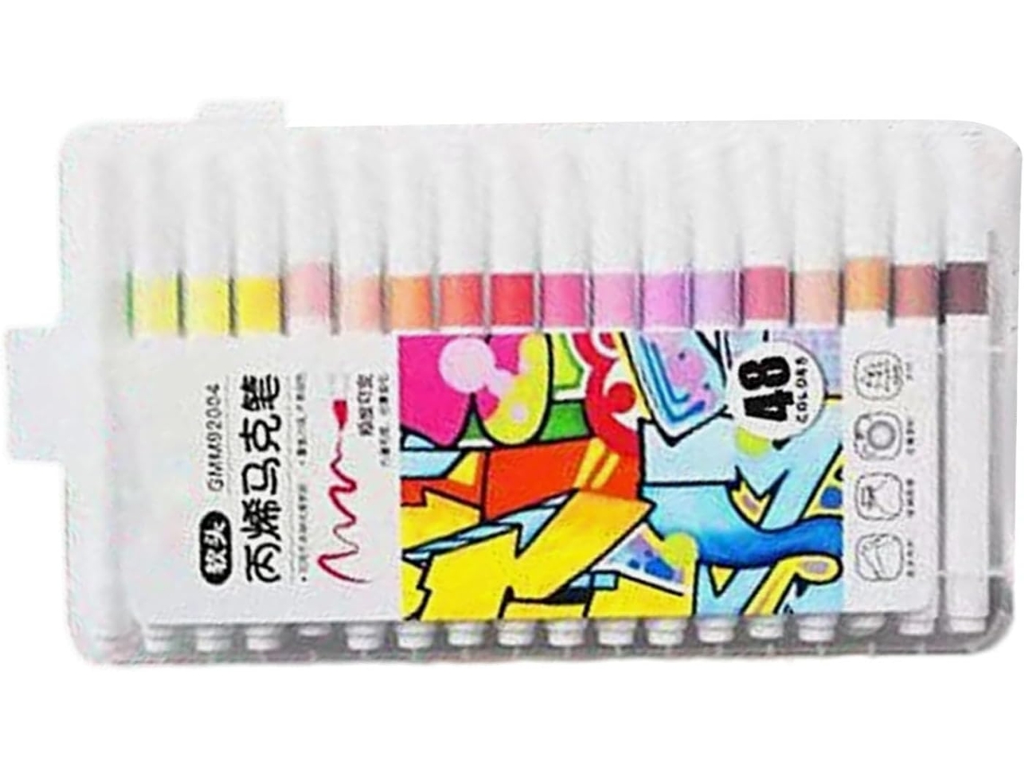 Marcadores de Tinta Acrílica em 12/48/60 Cores para Diários, Scrapbooking, SFUSHOS