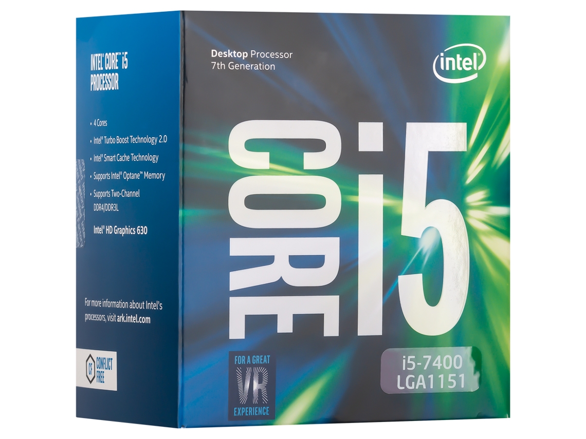 Processador INTEL-Core i5-7400 (Socket LGA1151 - Quad-Core - 3.0 GHz)