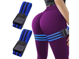 Urbannova-banda Restritiva Sangue Elástica Poliéster 90cm Preto Azul 2pcs