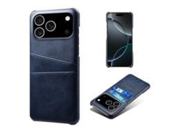 Capa Porta-cartões Skalo Para Iphone 17 Pro Em Couro Pu - Azul