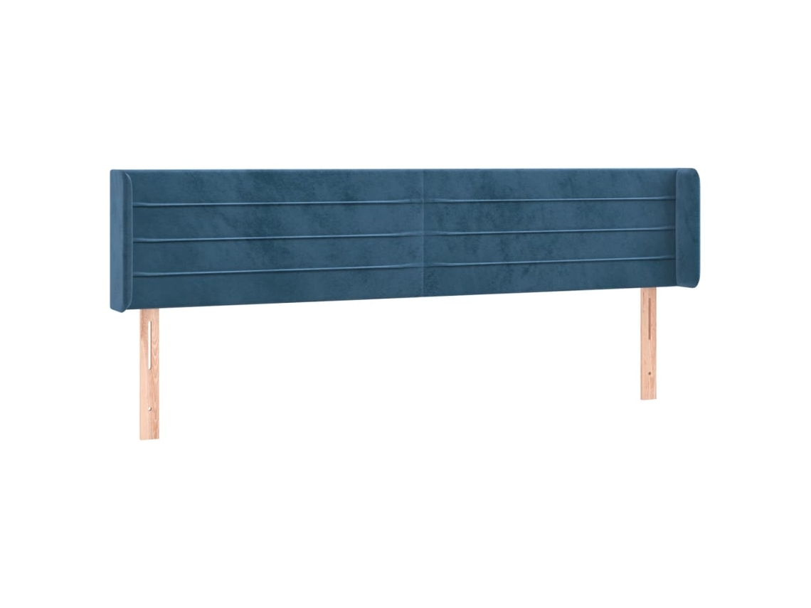 Headboard, Headboards Vidaxl Azul Veludo (163 X 16 X 78/88 Cm)