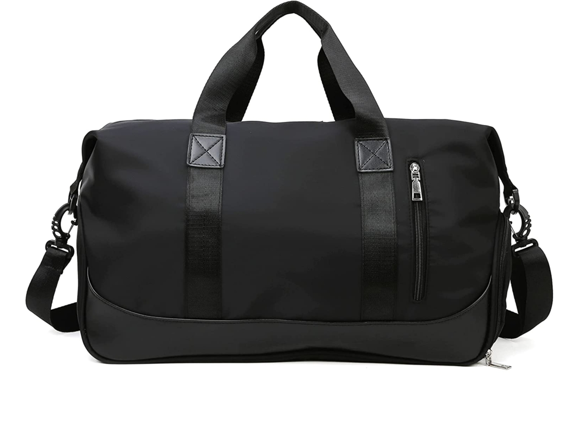 Bolsa de Viagem AQUAFORGE Weekend Warrior em tecido Oxford, grande capacidade, alça ajustável e compartimento para sapatos