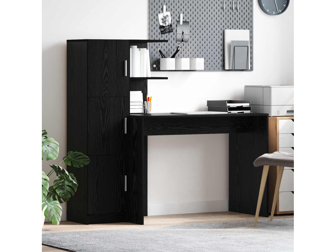 Vidaxl Mesa 2 Pcs Carvalho Preto
