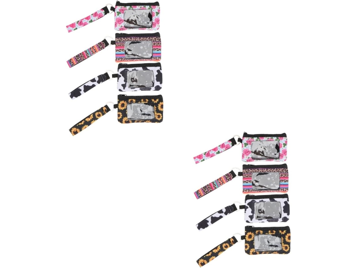 Conjunto De 8 Carteiras Multifuncionais De Neoprene Para Cartões De Crédito E Armazenamento, Estampadas E Elegantes.