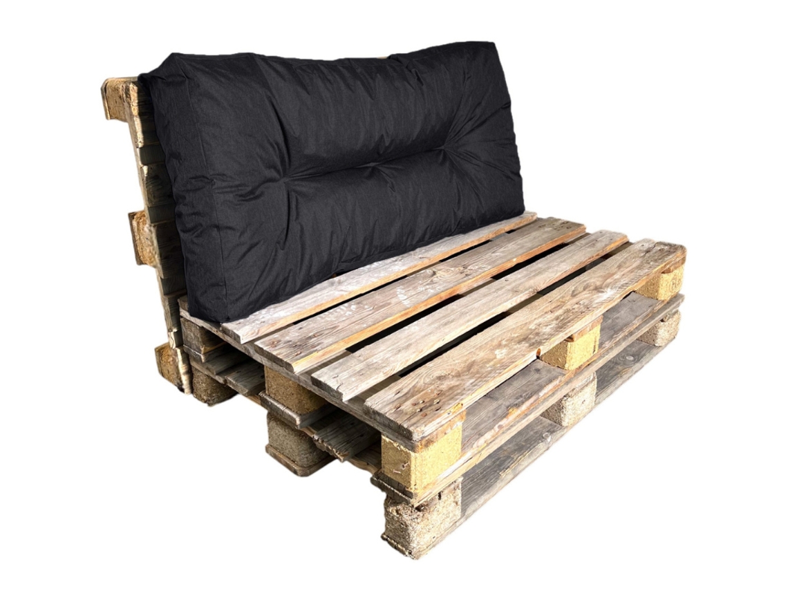 Almofada Para Paletes Conjunto Poliéster Bananair 120x60 Cm Preto