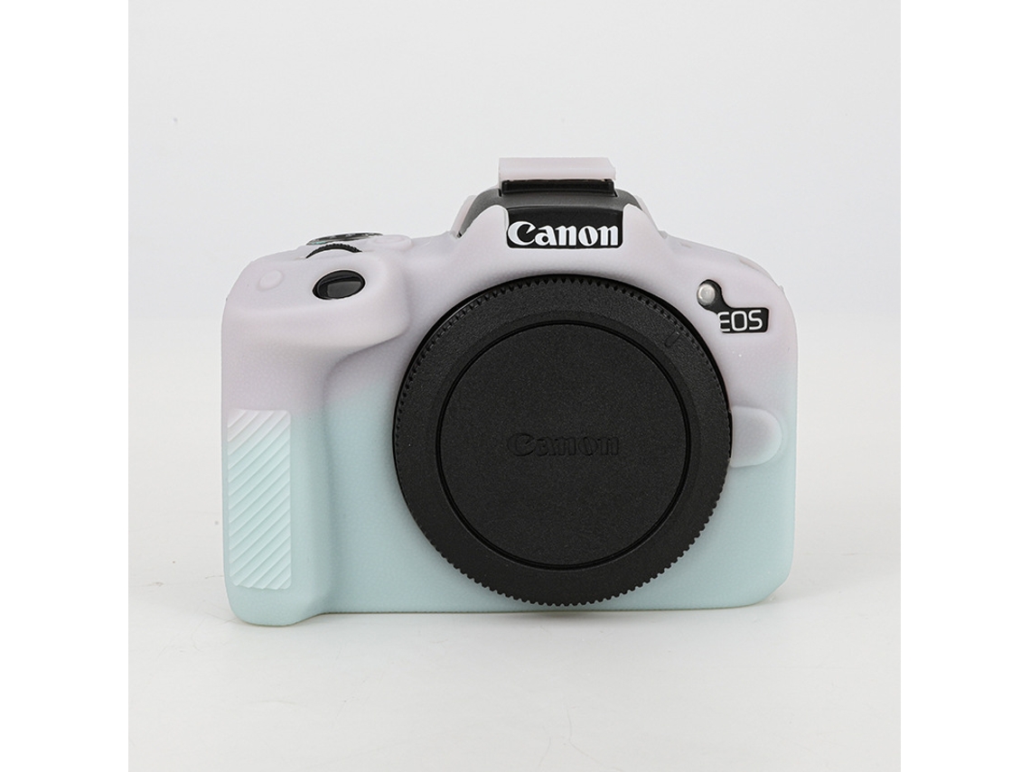 Capa Silicone HEXINYIGJLY para Canon R50leve Antirriscos, Acesso Total Tripé Verde Gelatinoso Rosado