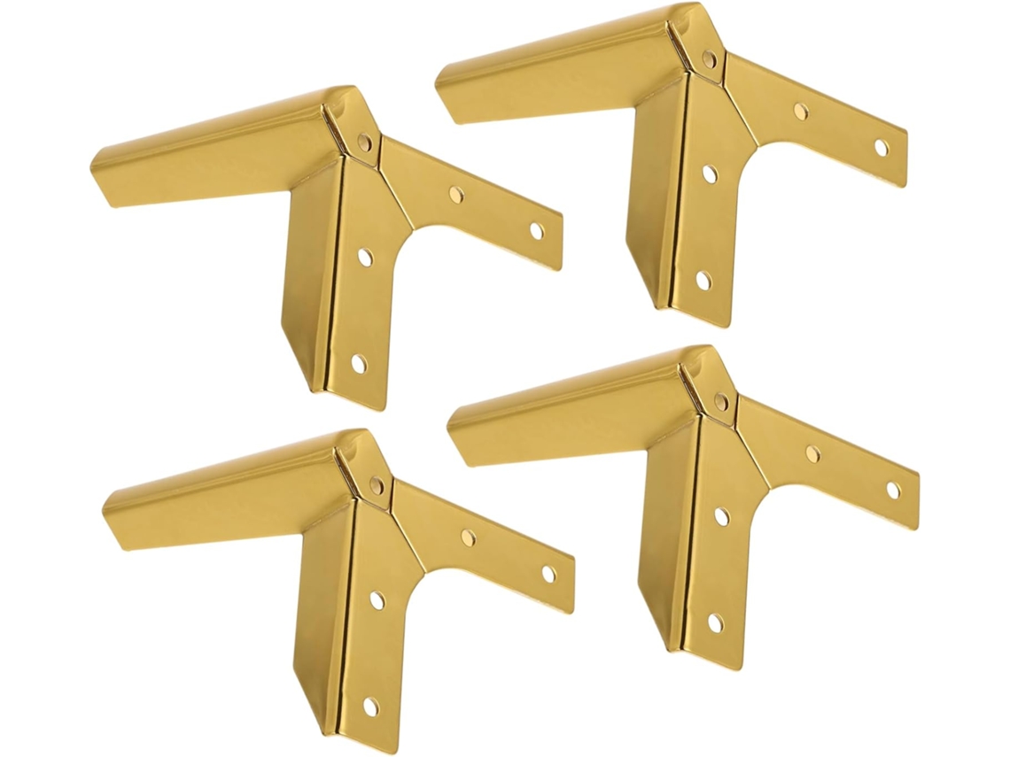 Pé De Sofá Em Ferro Dourado, Design De Avião, Conjunto De 4 Peças