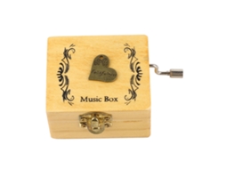 Caixa de Música Manual de Madeira Baok com Som Tranquilo e Design Exclusivo para Meninas e Meninos - Brinquedo Musical