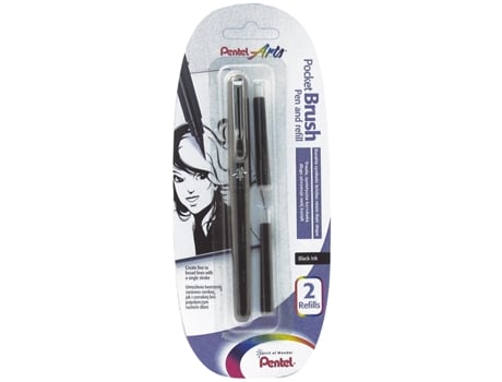 Caneta Pincel Pentelarts Brush Pen Corpo: Laranja PENTEL ARTS
