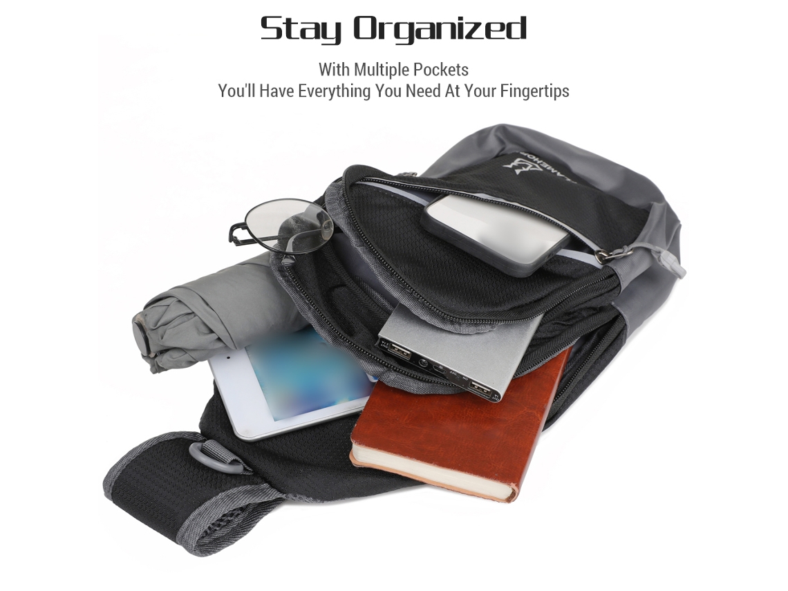 Bolsa Transversal Nylon Leve Resistente À Água para Viagem