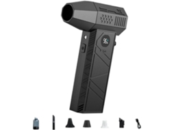 Ventilador Turbo Portátil Recarregável C6pro, Soprador De Ar Potente Com Indicador Carregamento Led Para Limpeza Casas E