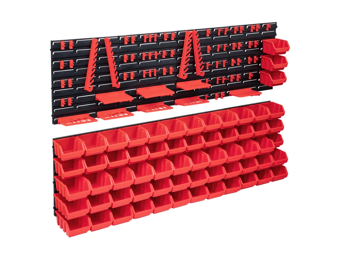 Storage Bin Kit, Storage Bin Kits Vidaxl Vermelho Plástico