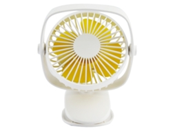 Laxiscreed Ventilador De Mesa Usb Mini Branco, Recarregável, Silencioso, Com Clipe E Rotação De 360 Graus