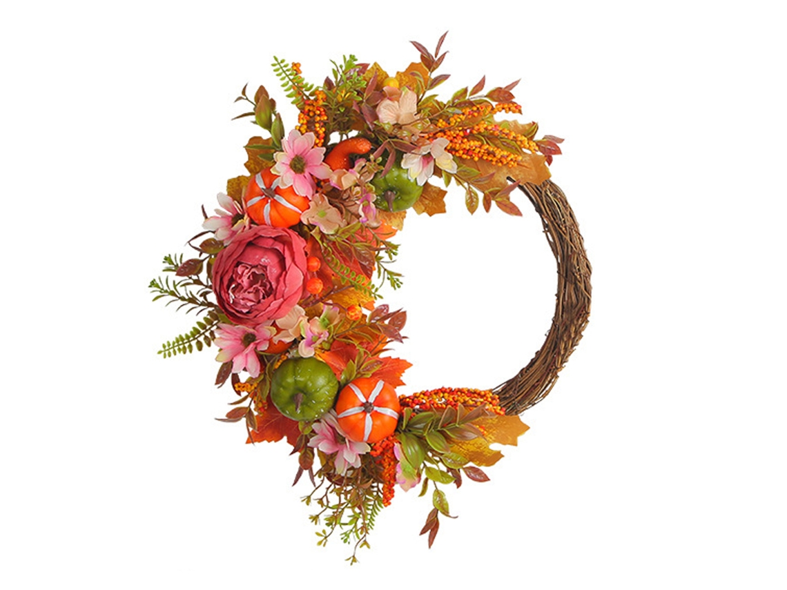 Laxiscreed Flor De Abóbora Artificial Orange Harvest Para Decoração De Casa E Jardim