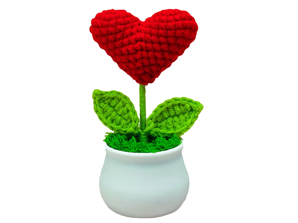 Flores De Crochê Para Decoração De Home Office, Flores Artificiais Em Vasos Com Artesanato Requintado, Exibição De Flores Eternas Tecidas À Mão Para E