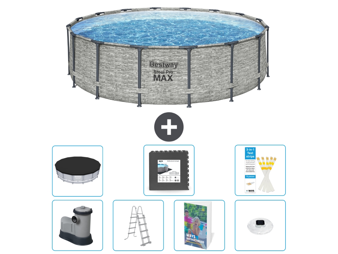 Bestway Piscina Bestway Steel Pro Max Redonda - 488x122 Cm - 8-peças S608