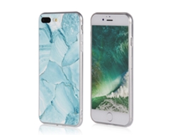 Capa de Telefone Capa Protetora para Iphone7plus/8plus com Pintura em Mármore EOOCOO (proteção de Silicone Antichoque com Cobertura Completa)