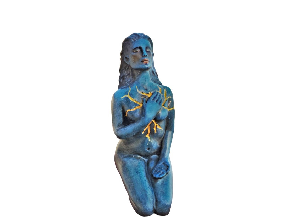 Ats estátua da Deusa da Autoestima Escultura de Resina Figura Decoração de Escritório Ornamentos de Casa Presente