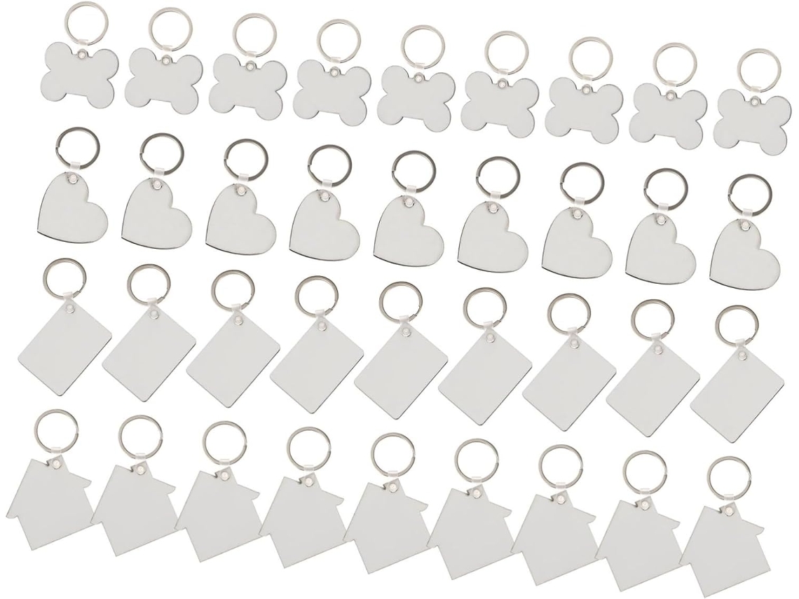 Conjunto De 36 Teclas Brancas Em Mdf Para Sublimação, Ideais Para Artesanato.
