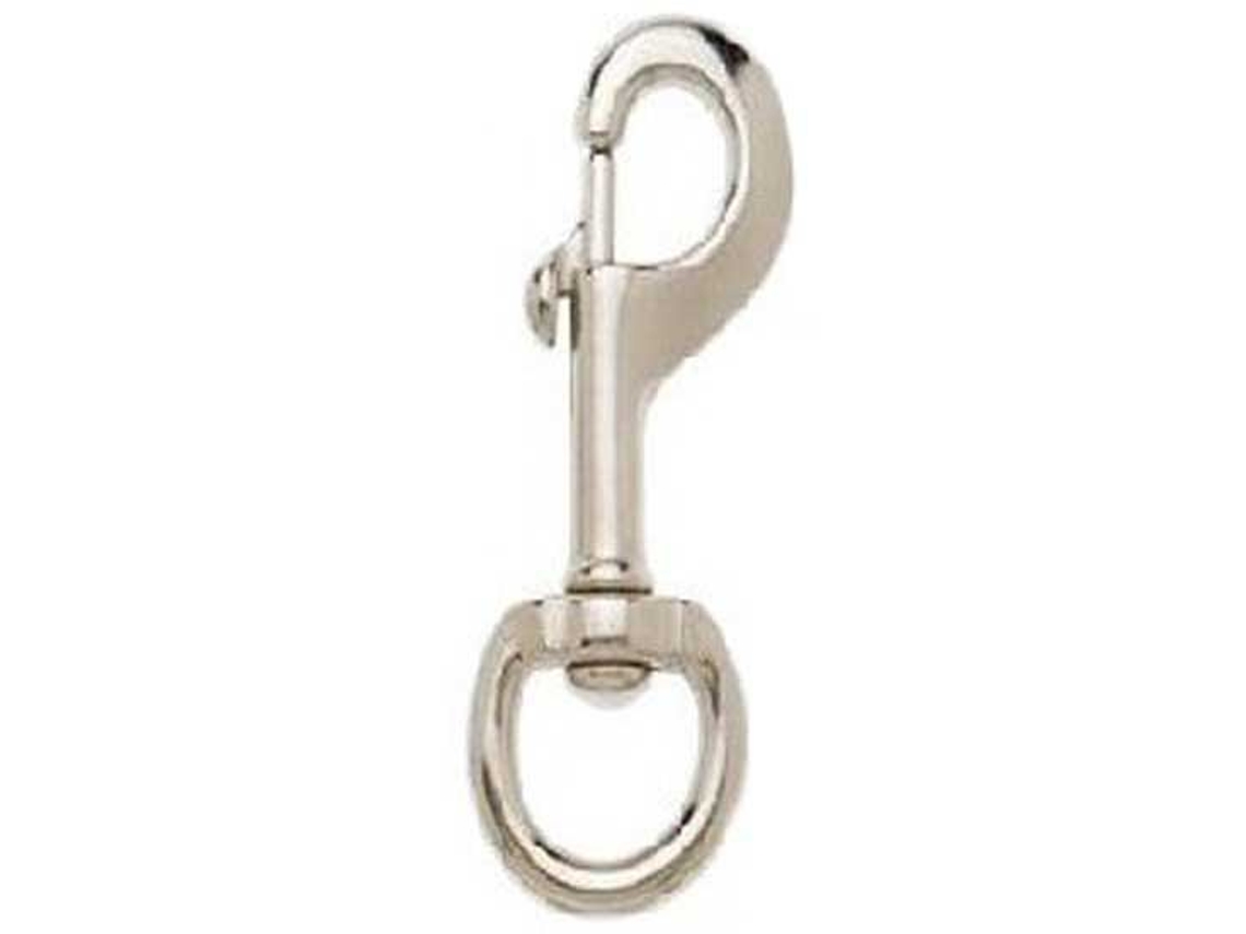 Gatilho Mosquetão Giratório Oval Pitchchromed Prateado 25 Mmhispano Hipica