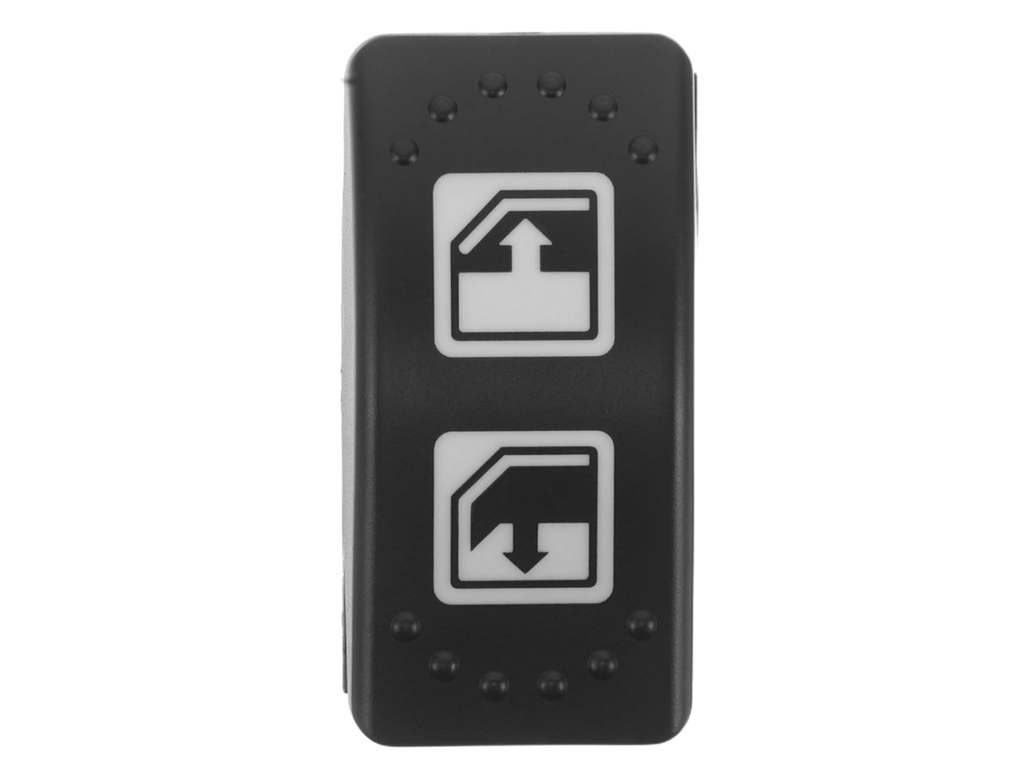 Interruptor Basculante À Prova D'água Em Abs Preto Para Faróis De Trailers E Caravanas.